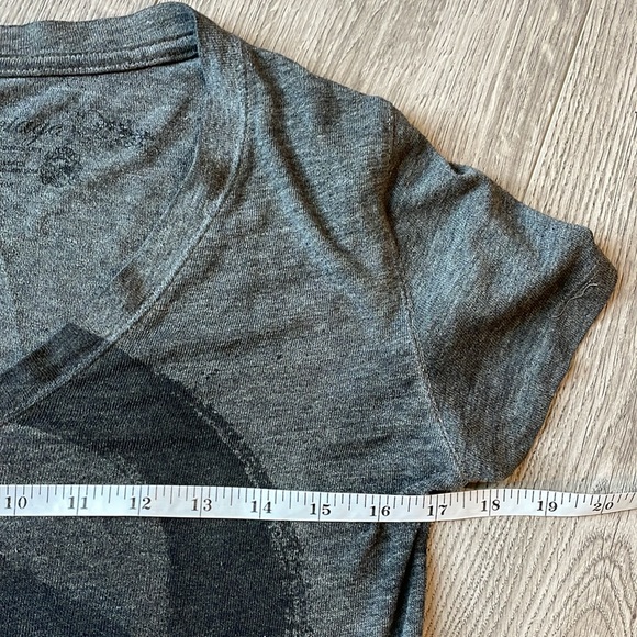 LOL Grey & Black burnout Vintage V-neck T-shirt - Picture 3 of 6